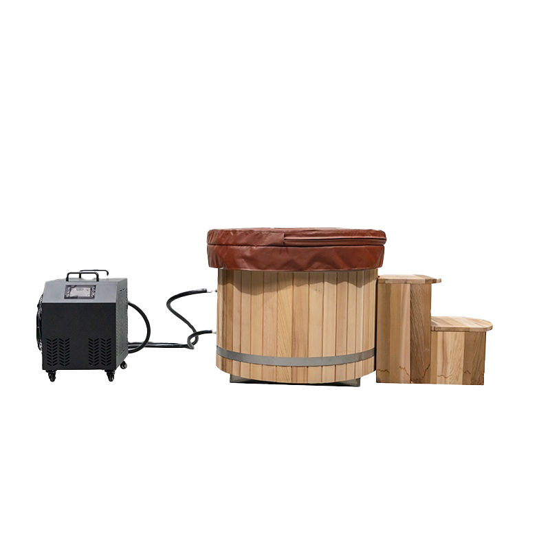 Wholesale 1 2 Person Size Outdoor Wooden Ice Tub With 1p Cooler 13