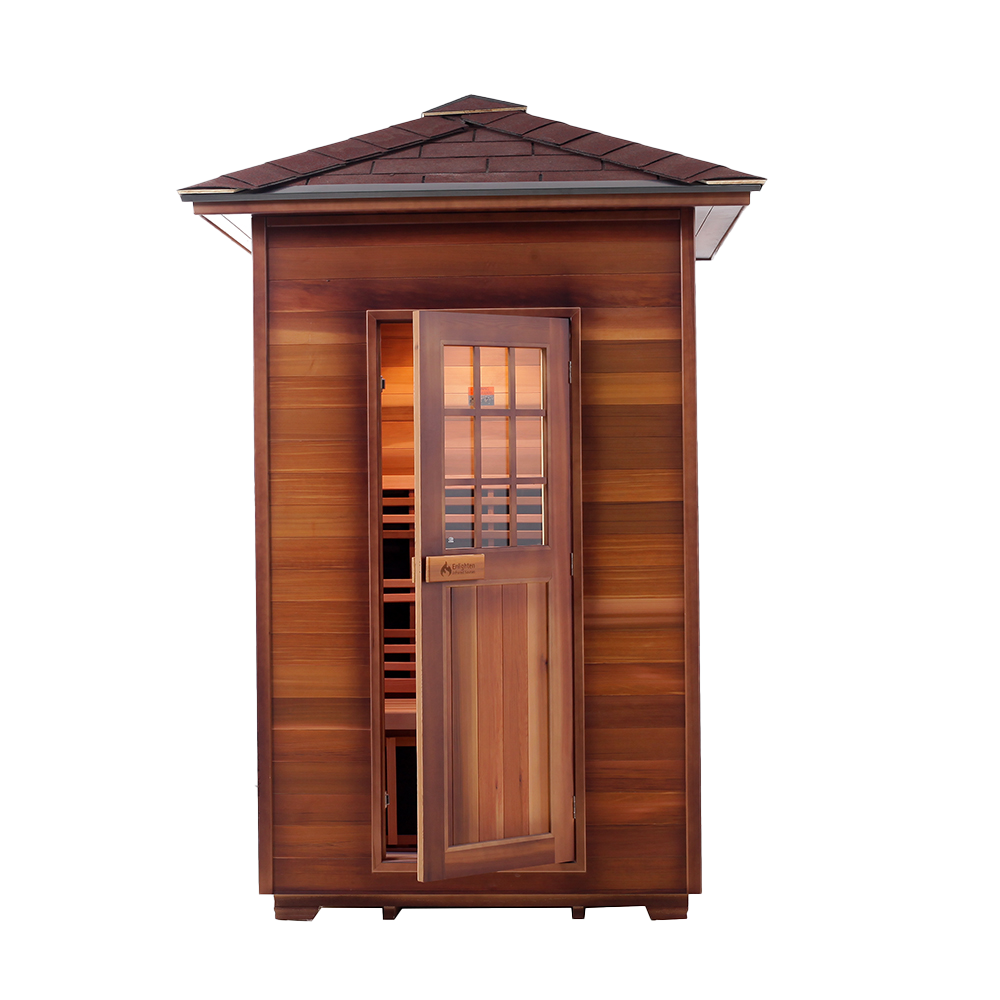Wholesale Custom Outdoor Redwood Three Person Infrared Sauna 11