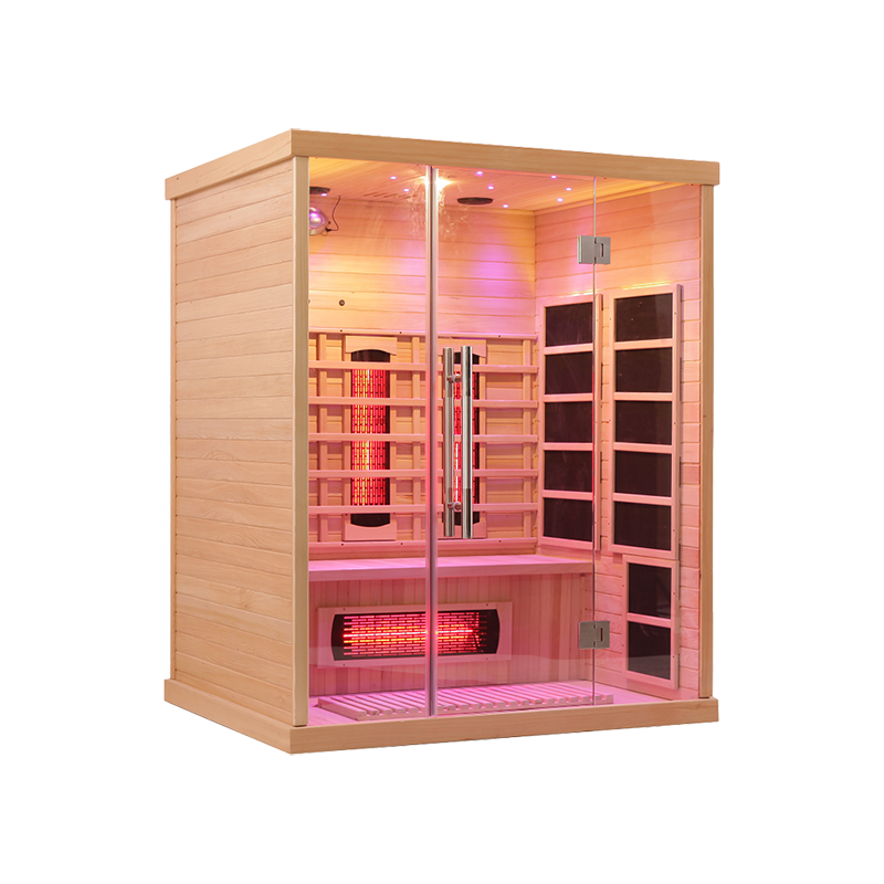 Wholesale Luxury Indoor 3 Person Far Infrared Sauna Room 11