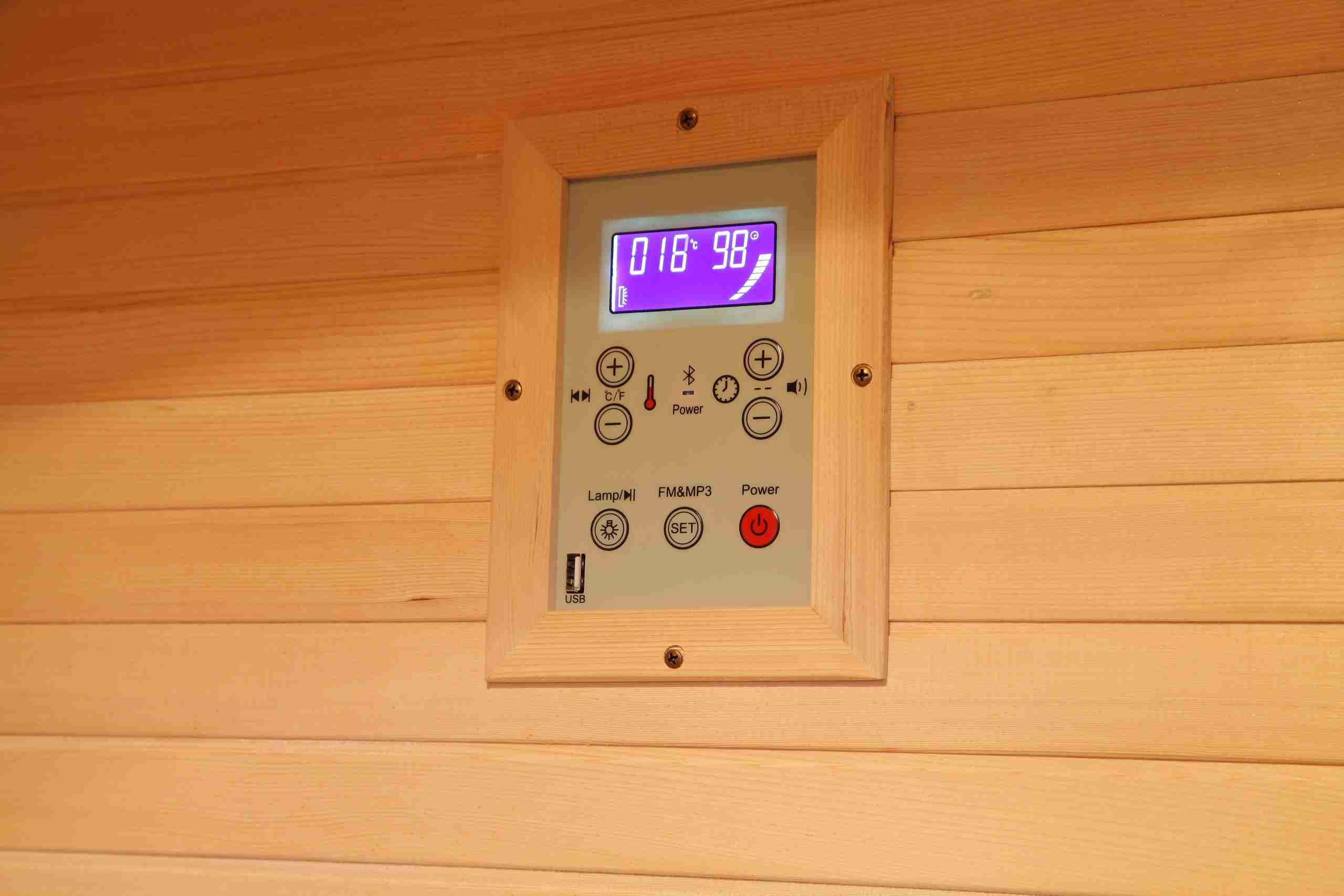 Toptan Kırmızı Sedir Ağacından Yapılmış 2 Kişilik Dış Mekan Varil Sauna Odası 002