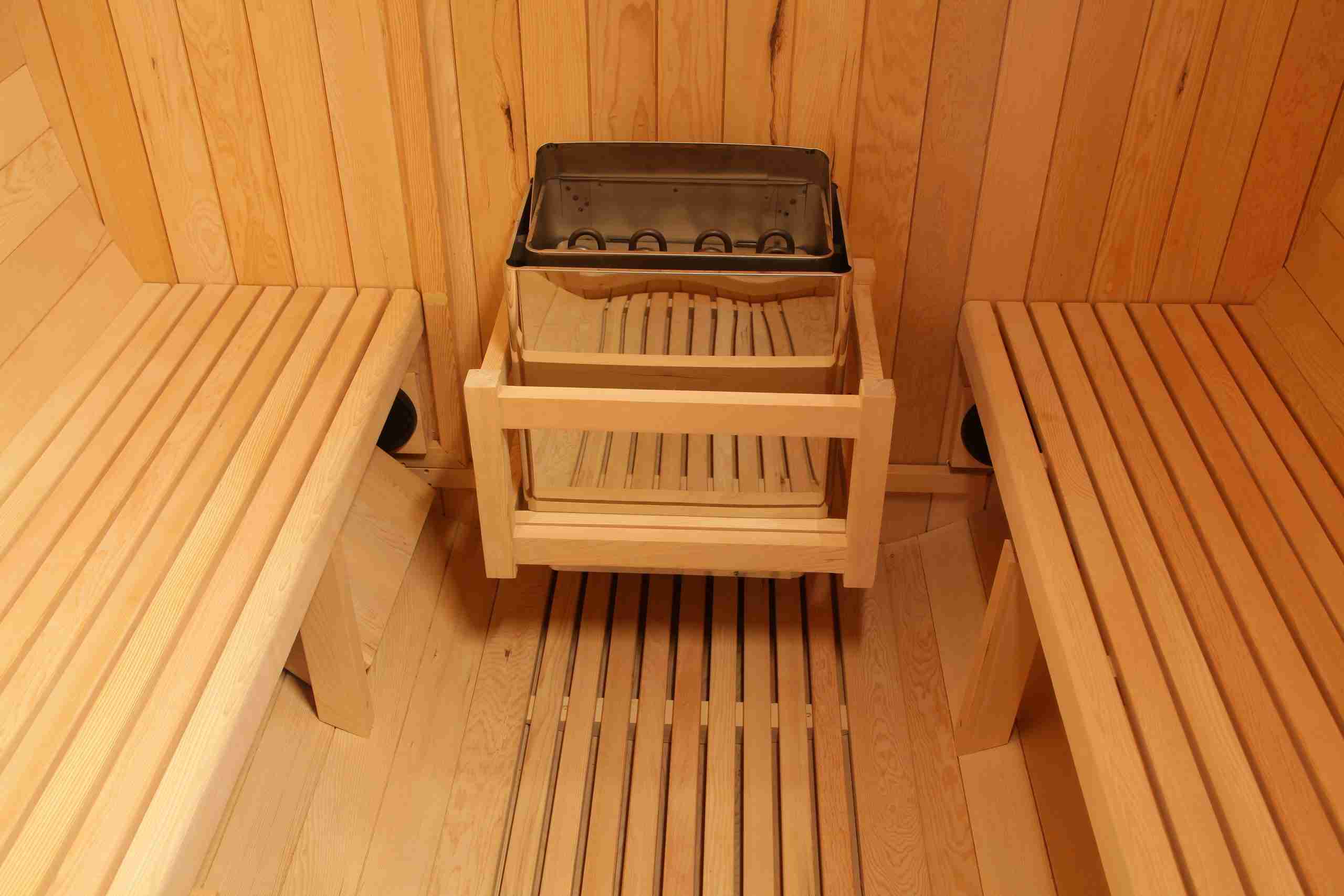 Toptan Kırmızı Sedir Ağacından Yapılmış 2 Kişilik Dış Mekan Varil Sauna Odası 009