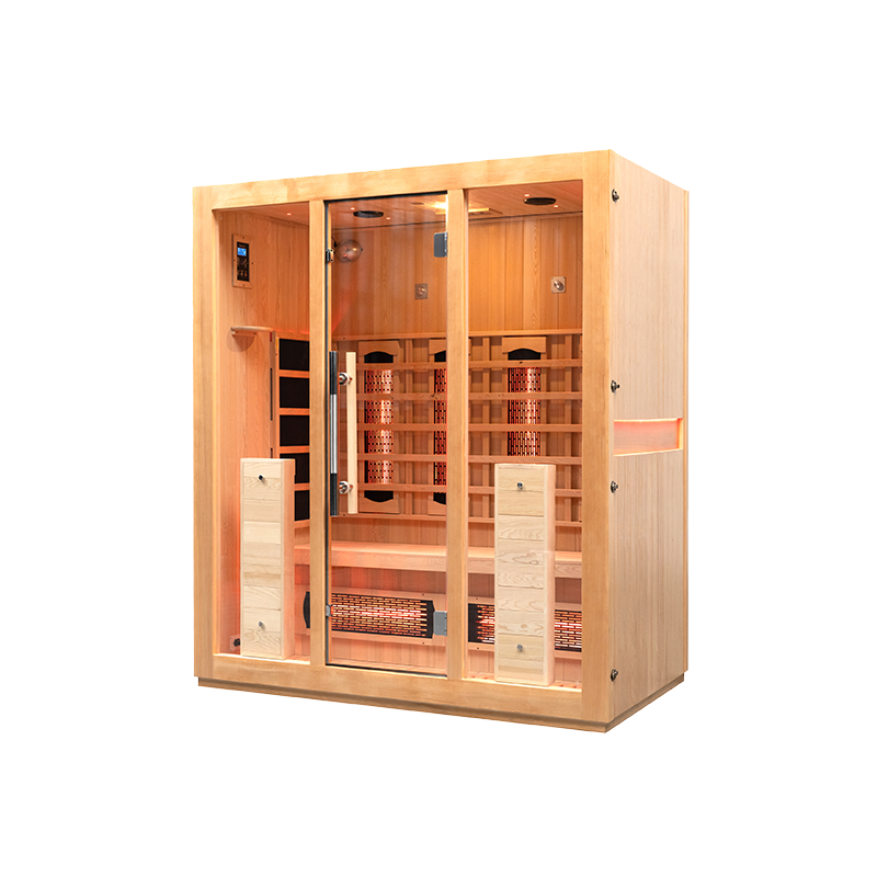 Factory Direct Sale Luxury 3-Person Infrared Full Spectrum Sauna 008