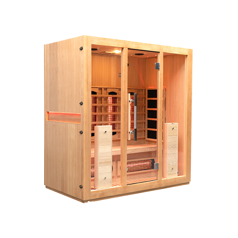 Factory Direct Sale Luxury 3-Person Infrared Full Spectrum Sauna 009