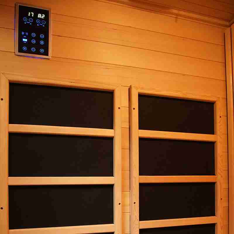 Custom 4-6 Person Size Far Infrared Hemlock Sauna Room With Carbon Pane Heating 007