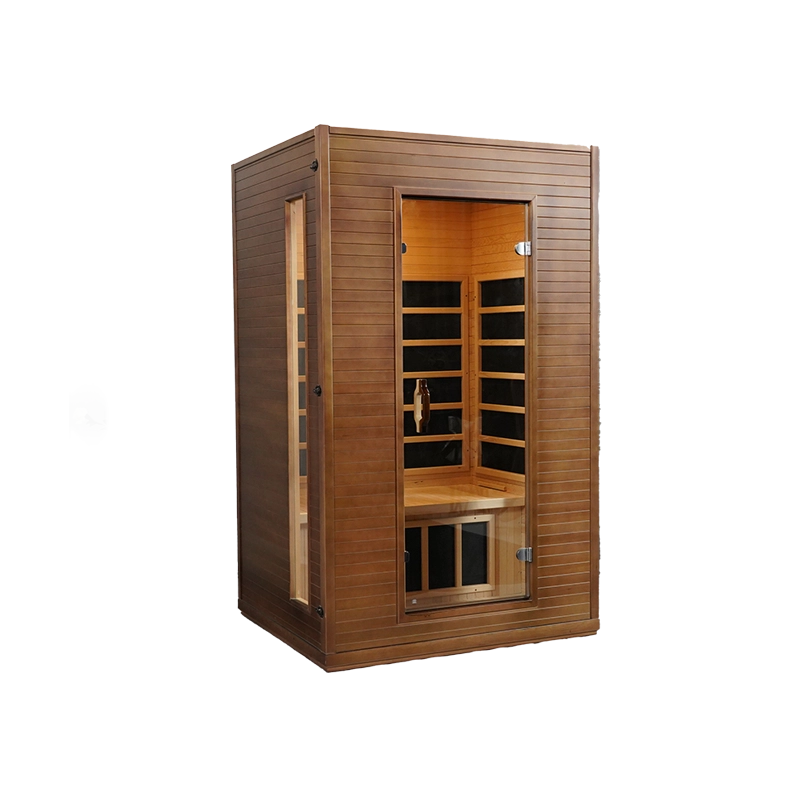 Custom 2 Person Wooden Home Dry Carbon Panel Far Infrared Sauna Room 008