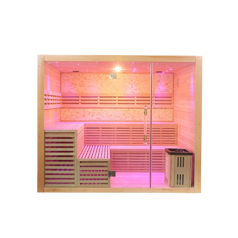 Nejlepší venkovní infračervená sauna s plným spektrem pro 6 a 8 osob, čtvercová, 014
