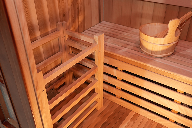 Custom 2 4 Person Western Red Cedar Wood Steam Sauna Wholesaler 003