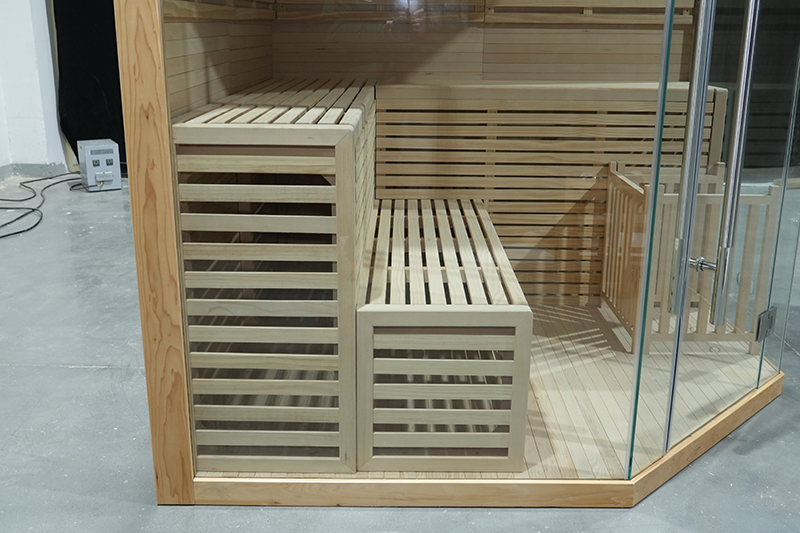 Custom 4 6 Person Traditional Indoor Wood Home Gym Spa Dry Steam Sauna 12