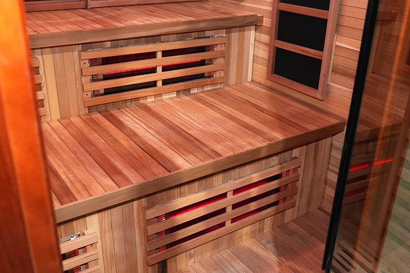 Custom Size 4 6 Person Red Cedar Outdoor Far Infrared Sauna 005