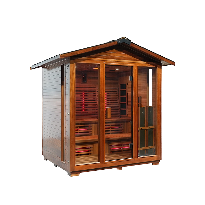 Custom Size 4 6 Person Red Cedar Outdoor Far Infrared Sauna 13