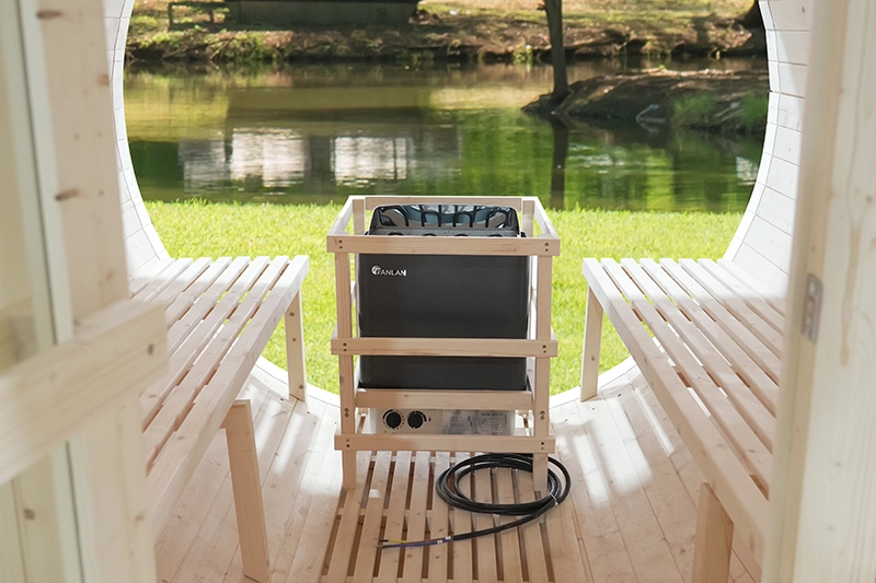 Wholesale 4 6 Person Outdoor Cedar Barrel Panoramic Steam Sauna 10
