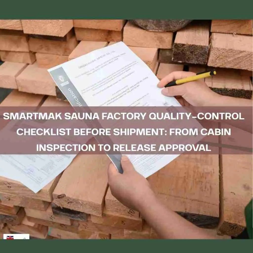 Smartmak Sauna Factory Quality Control Checklist Before Shipment From Cabin Inspection to Release Ap cover